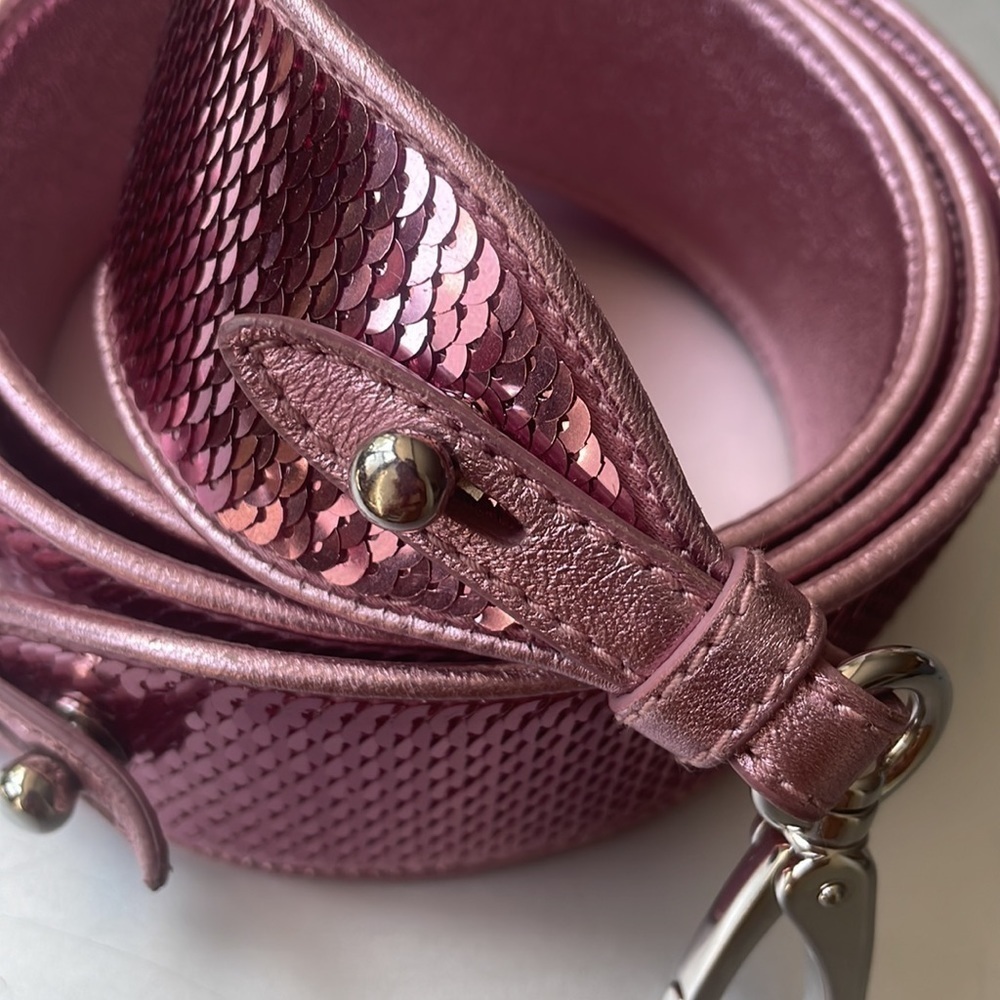 NWT Miu Miu Pink Sequin Shoulder Strap